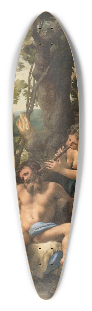 Correggio - Allegory of Vices 39.3 inch art pintail longboard deck