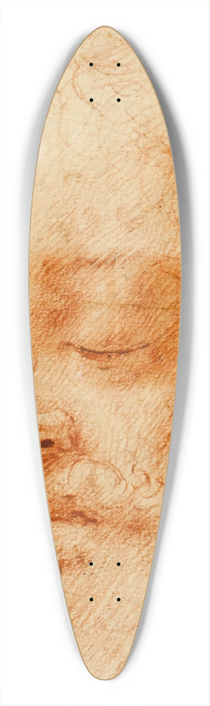 Correggio - Head of a Sleeping Man 39.3 inch art pintail longboard deck