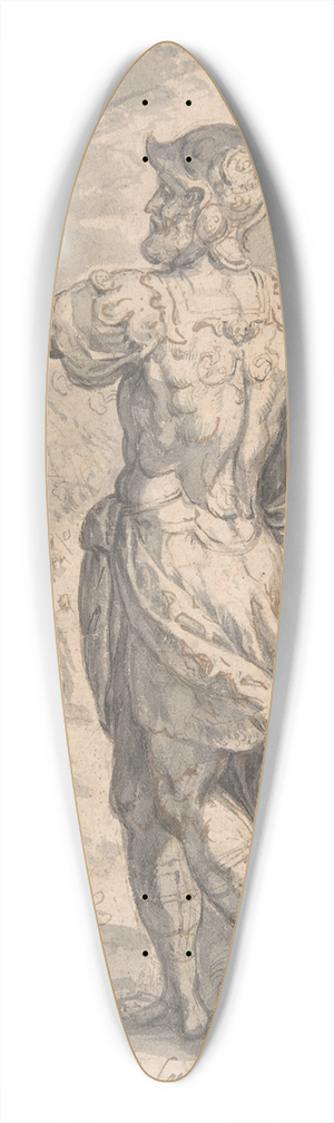 Crispijn van den Broeck - Levi Avenging the Honor of his Sister Dinah 39.3 inch art pintail longboard deck