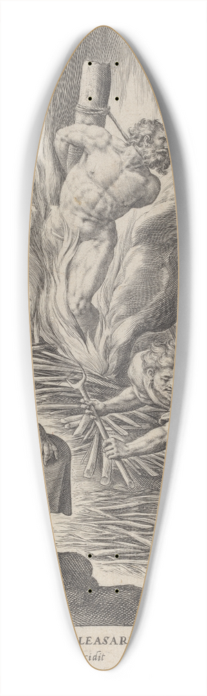 Crispijn van de Passe I - Eleazar Burned by Antiochus 39.3 inch art pintail longboard deck