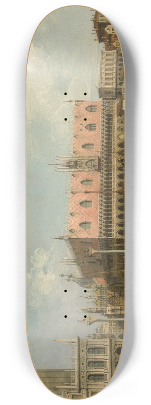 Canaletto - The Molo, with the Piazzetta and the Doges Palace, from the Bacino 8.25 inch art skate deck