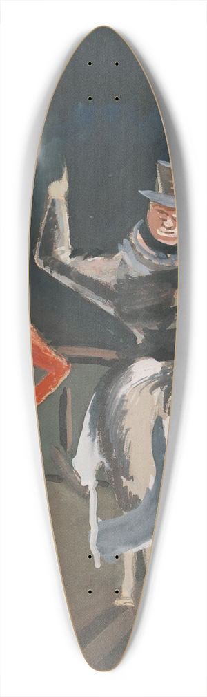 Cyprin Majernk - Circus Motif 39.3 inch art pintail longboard deck Cyprin Majernk - Circus Motif 39.3 inch art pintail longboard deck