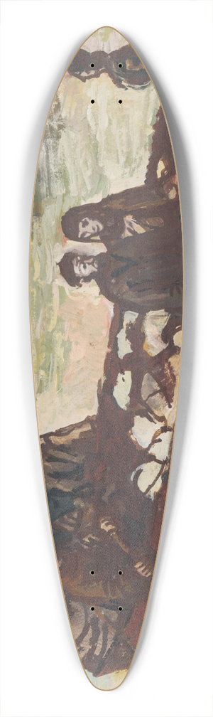 Cyprin Majernk - Escape From A Burning Village 39.3 inch art pintail longboard deck