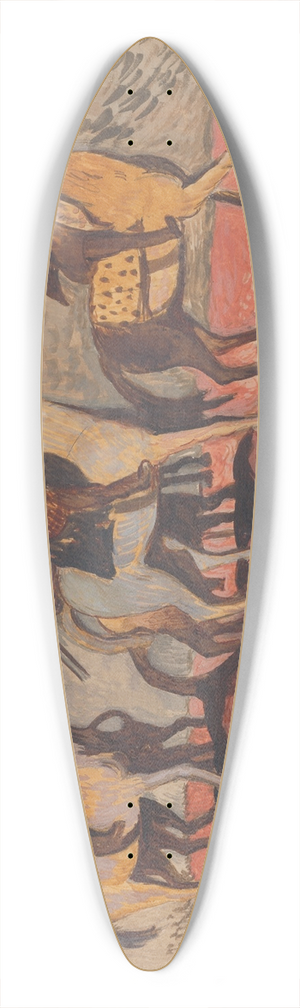 Cyprin Majernk - Pink Sand 39.3 inch art pintail longboard deck