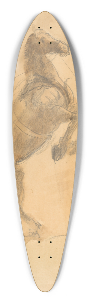 Cyprin Majernk - Rearing Horse 39.3 inch art pintail longboard deck Cyprin Majernk - Rearing Horse 39.3 inch art pintail longboard deck