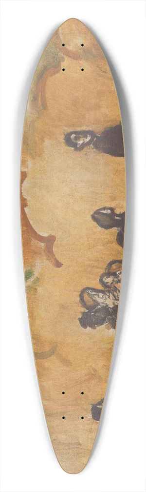 Cyprin Majernk - Refugees 39.3 inch art pintail longboard deck Cyprin Majernk - Refugees 39.3 inch art pintail longboard deck
