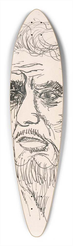 Cyprin Majernk - Self-Portrait 39.3 inch art pintail longboard deck
