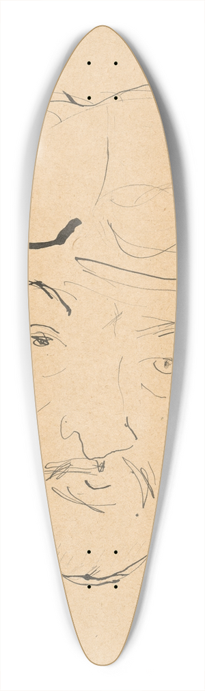 Cyprin Majernk - Self-Portrait 39.3 inch art pintail longboard deck Cyprin Majernk - Self-Portrait 39.3 inch art pintail longboard deck
