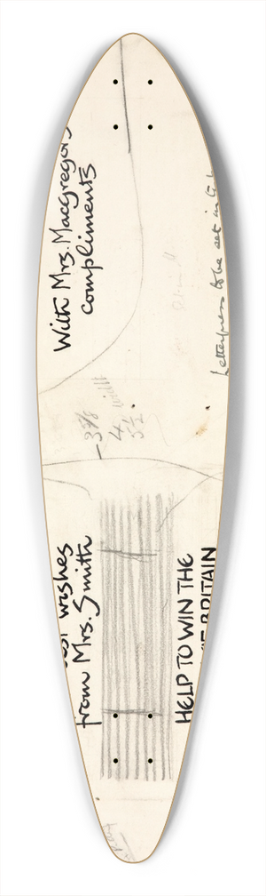 Cyril Kenneth Bird (Fougasse) - Appeal to join Home Salvage Corps 39.3 inch art pintail longboard deck Cyril Kenneth Bird (Fougasse) - Appeal to join Home Salvage Corps 39.3 inch art pintail longboard deck