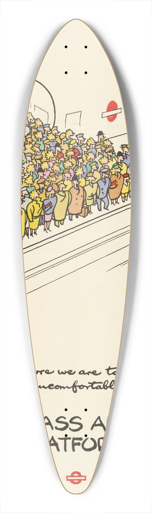 Cyril Kenneth Bird (Fougasse)  - Please Pass Along the Platform 39.3 inch art pintail longboard deck