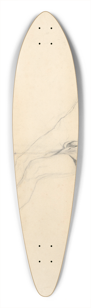 Cyril Kutlk - Study of a Beggar I. 39.3 inch art pintail longboard deck