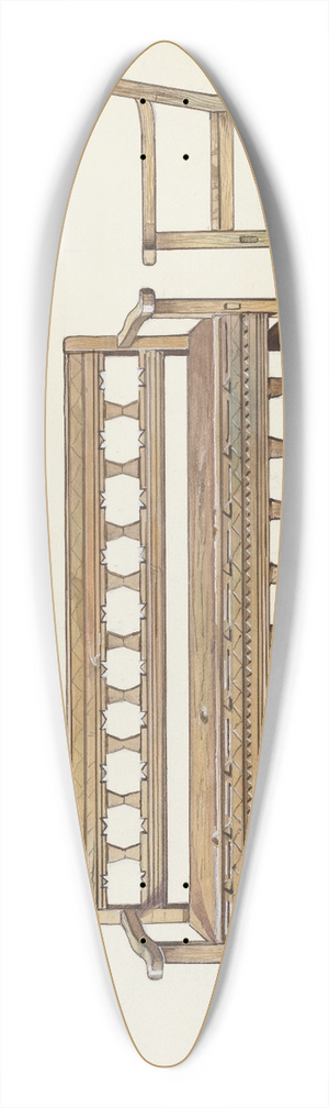 Dana Bartlett - Wooden Bench 39.3 inch art pintail longboard deck