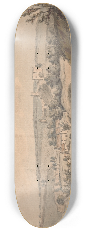 Capt. Francis Grose - Mitford Castle, Northumberland 8.25 inch art skate deck