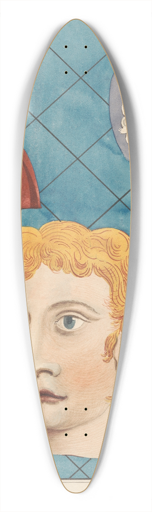 Daniel Lysons - Stained Glass in the East Window of Hanworth Church 39.3 inch art pintail longboard deck