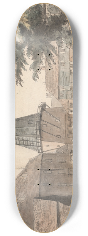 Capt. Francis Grose - The Windmill, Wandsworth Surrey 8.25 inch art skate deck