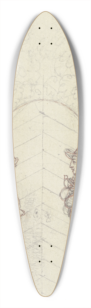 Daniel Nikolaus Chodowiecki - Clarissa und Lovelace vor einer verschlossenen Gartentr 39.3 inch art pintail longboard deck