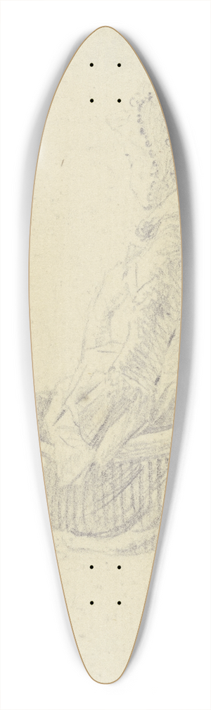 Daniel Nikolaus Chodowiecki - Eine Dame mit Haube auf einem Lehnstuhl sitzend, nach links gewandt, fast von hinten gesehen 39.3 inch art pintail longboard deck
