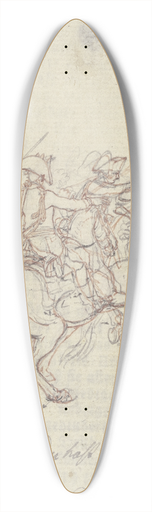 Daniel Nikolaus Chodowiecki - Eine Gruppe von Soldaten zu Pferde, nach rechts sprengend 39.3 inch art pintail longboard deck