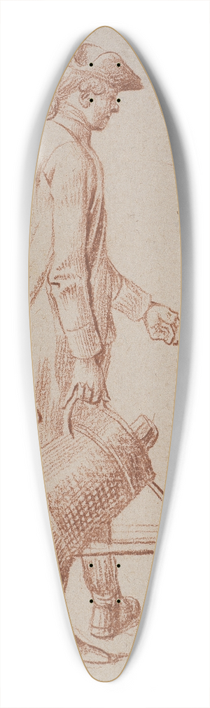 Daniel Nikolaus Chodowiecki - Man with watering can 39.3 inch art pintail longboard deck