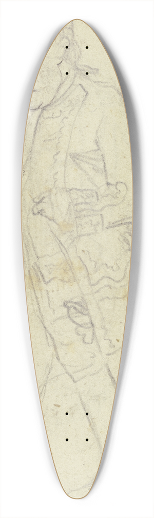 Daniel Nikolaus Chodowiecki - Nach links schreitender Mann im Dreiviertelprofil, in der Rechten einen Stock haltend, den Hut unter den linken Arm geklemmt 39.3 inch art pintail longboard deck