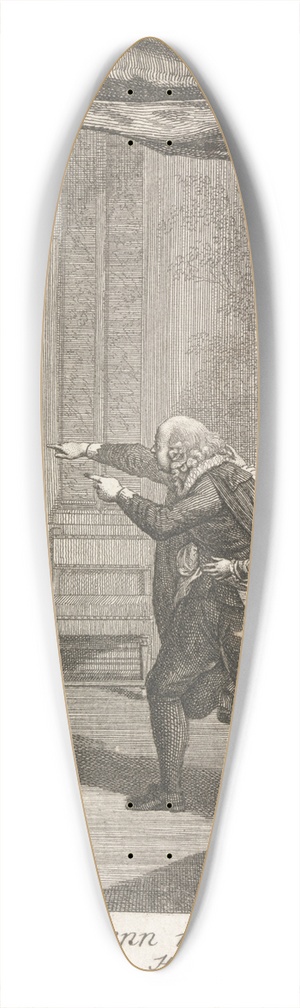 Daniel Nikolaus Chodowiecki - Seht Ihr denn nichts hier: Hamlet, Act IV, Scene II 39.3 inch art pintail longboard deck