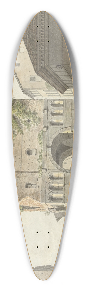 Danil Dupr - De boog van Janus quadrifons en een deel van de S. Giorgio in Velabro te Rome 39.3 inch art pintail longboard deck Danil Dupr - De boog van Janus quadrifons en een deel van de S. Giorgio in Velabro te Rome 39.3 inch art pintail longboard deck