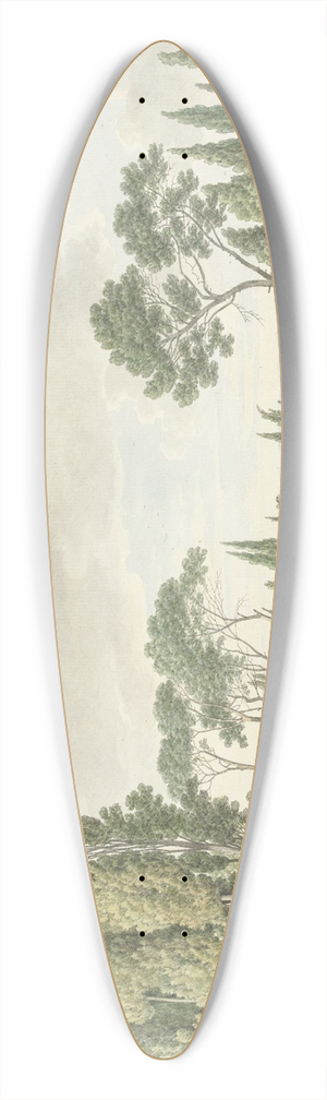 Danil Dupr - View of the terraces of the Villa dEste in Tivoli 39.3 inch art pintail longboard deck