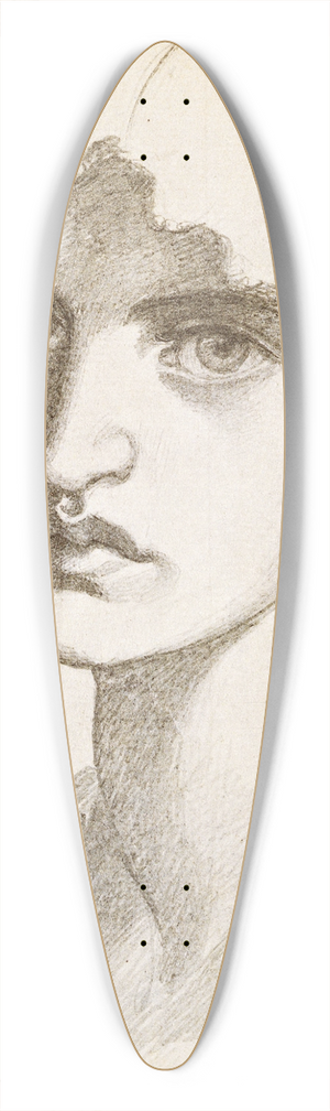 Dante Gabriel Rossetti - Jane Morris 39.3 inch art pintail longboard deck