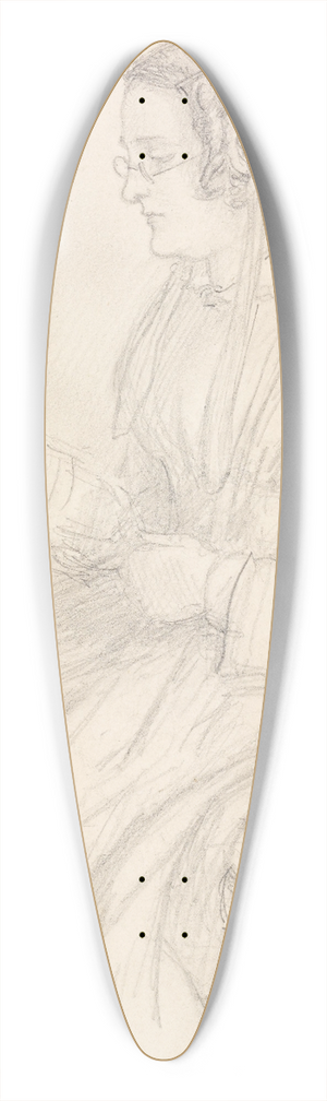 Dante Gabriel Rossetti - Portrait of Frances Rossetti, the Artists Mother 39.3 inch art pintail longboard deck