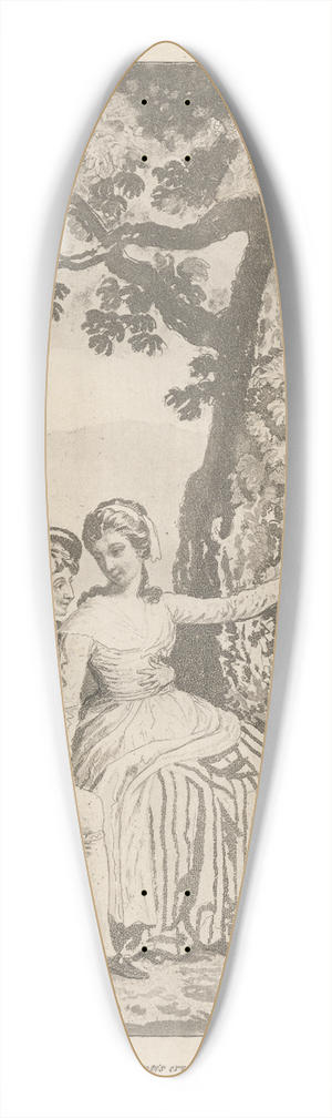 David Allan - Peggy and Patie 39.3 inch art pintail longboard deck