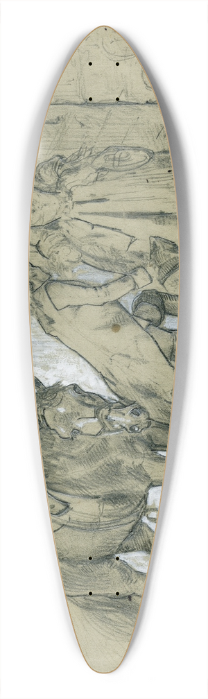 David Bles - Greeting at the door 39.3 inch art pintail longboard deck