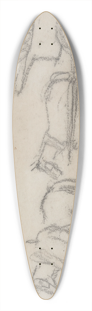 David Cox - Hay Wagon and Horses 39.3 inch art pintail longboard deck