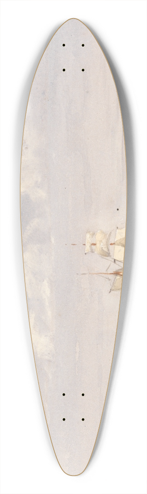 David Cox Jnr - A Merchantman Becalmed Offshore 39.3 inch art pintail longboard deck