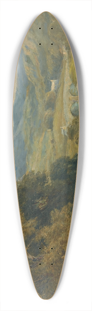 David Cox - Landscape With A Distant View Of Bolton Abbey, Yorkshire, And The River Wharfe 39.3 inch art pintail longboard deck