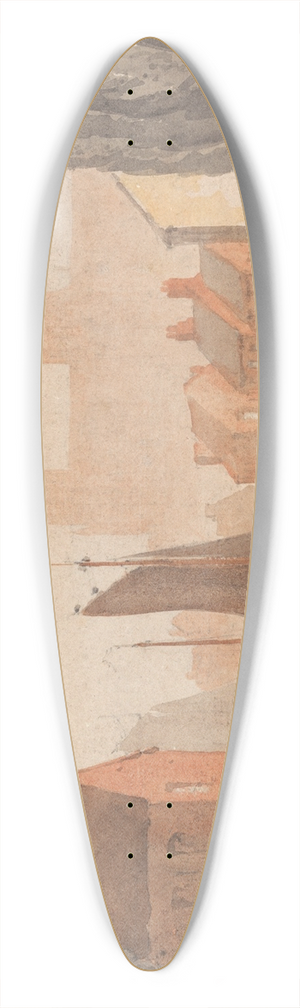 David Cox - Lincoln Cathedral from Brayford Pool 39.3 inch art pintail longboard deck David Cox - Lincoln Cathedral from Brayford Pool 39.3 inch art pintail longboard deck
