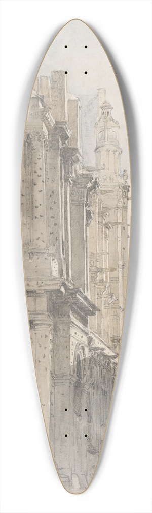 David Cox - St. Eustache, Paris 39.3 inch art pintail longboard deck David Cox - St. Eustache, Paris 39.3 inch art pintail longboard deck