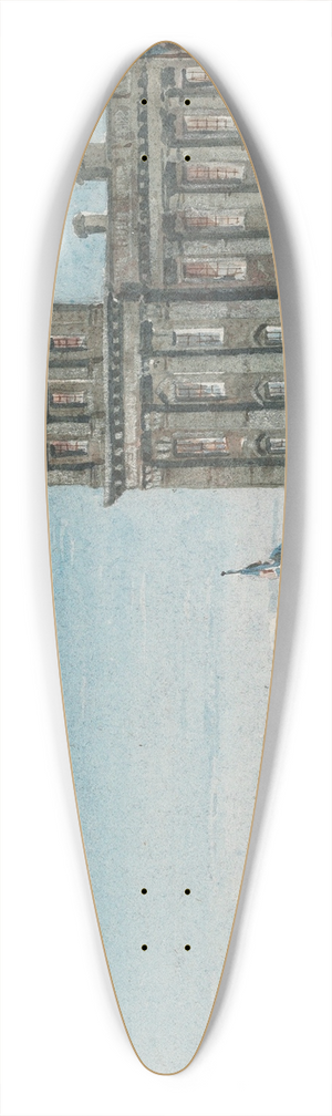 David Cox - The Old Customs House, Greenwich 39.3 inch art pintail longboard deck David Cox - The Old Customs House, Greenwich 39.3 inch art pintail longboard deck