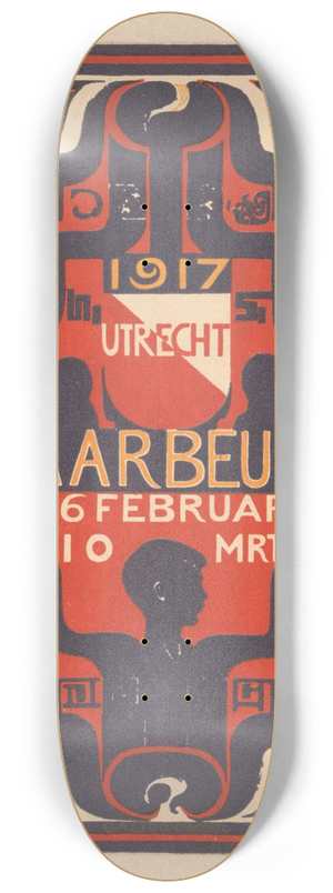 Carel Adolph Lion Cachet - Aankondiging voor jaarbeurs Utrecht 1917 8.25 inch art skate deck
