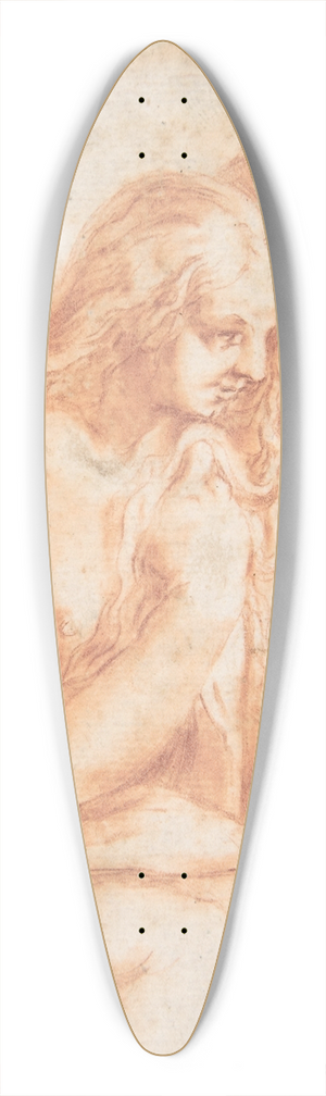 David Hscheler - Mary Magdalen Penitent 39.3 inch art pintail longboard deck