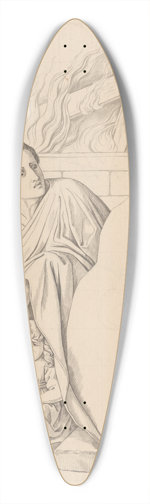 David Humbert de Superville - Angstige figuren (Sodom) 39.3 inch art pintail longboard deck