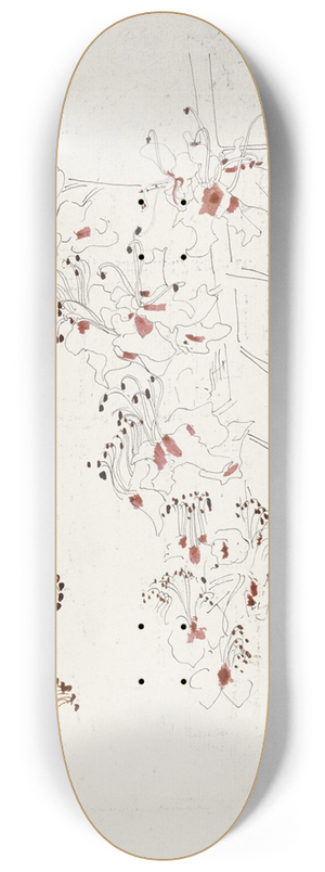 Carel Adolph Lion Cachet - Bloemen 8.25 inch art skate deck