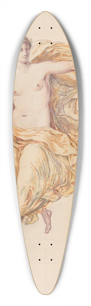 David Humbert de Superville - Dancing woman or nymph 39.3 inch art pintail longboard deck