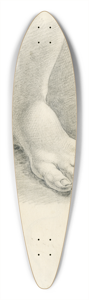 David Humbert de Superville - Een linkervoet 39.3 inch art pintail longboard deck
