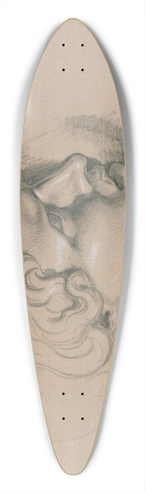 David Humbert de Superville - Gebeeldhouwde mannenkop 39.3 inch art pintail longboard deck David Humbert de Superville - Gebeeldhouwde mannenkop 39.3 inch art pintail longboard deck