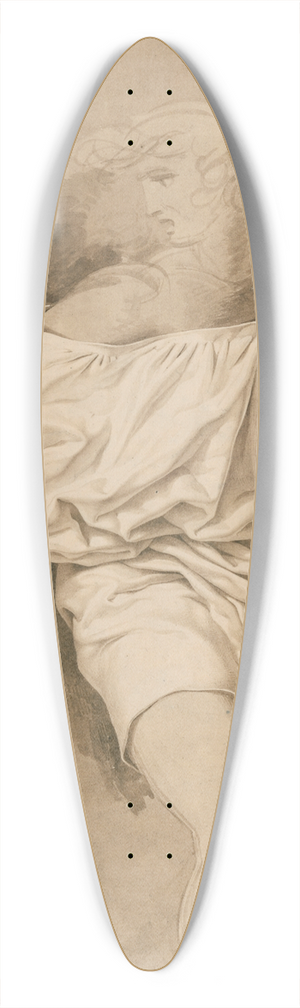 David Humbert de Superville - Gewaad op een schetsmatig aangegeven mannenfiguur 39.3 inch art pintail longboard deck