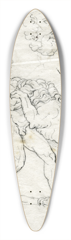 David Humbert de Superville - Hercules fighting the Nn lion 39.3 inch art pintail longboard deck