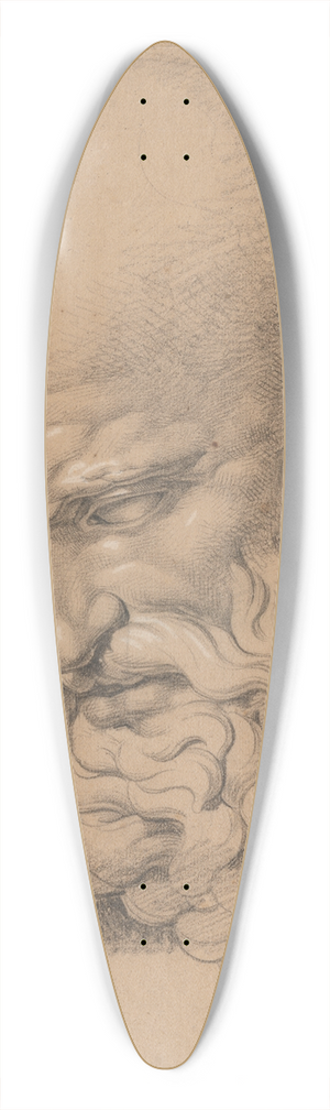 David Humbert de Superville - Kop van een grijsaard 39.3 inch art pintail longboard deck