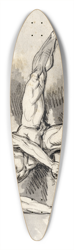 David Humbert de Superville - Mannelijke naaktfiguur, zittend 39.3 inch art pintail longboard deck