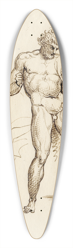 David Humbert de Superville - Naakte mannenfiguur in offensieve pose 39.3 inch art pintail longboard deck