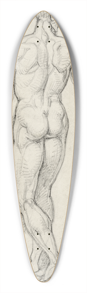 David Humbert de Superville - Staande naakte man 39.3 inch art pintail longboard deck